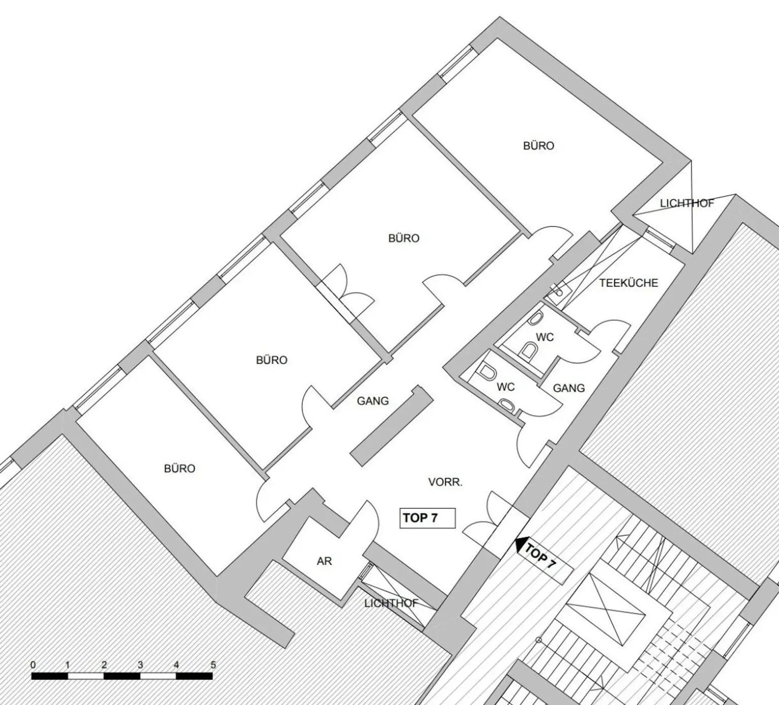 Altbaubüro in Traumlage am Getreidemarkt/ Nähe Museumsquartier und U2