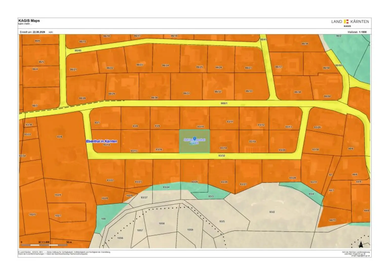 Schöner flacher Baugrund mit 799m² am Stadtrand von Klagenfurt in Ebenthal - Eichenstraße
