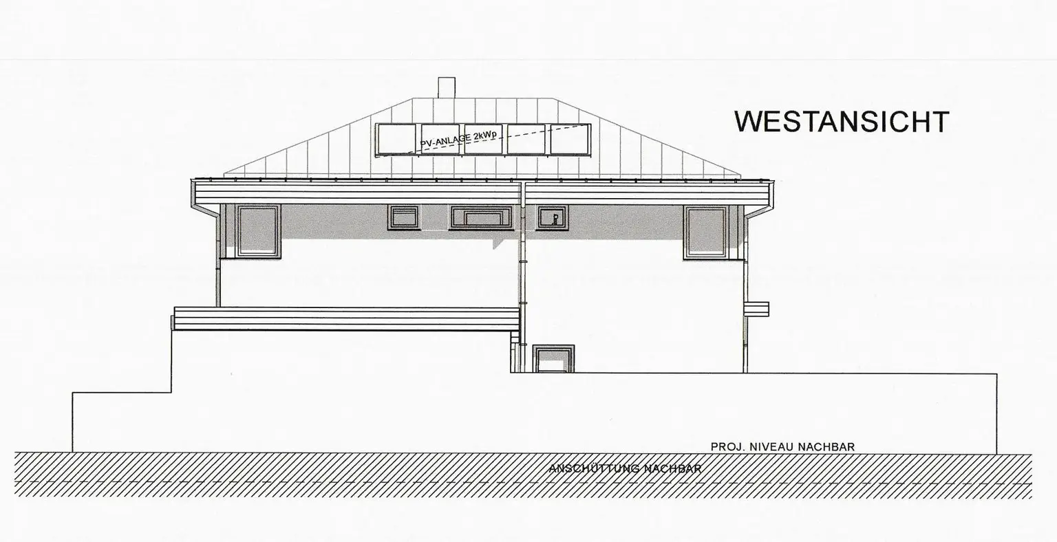 Plan Westansicht