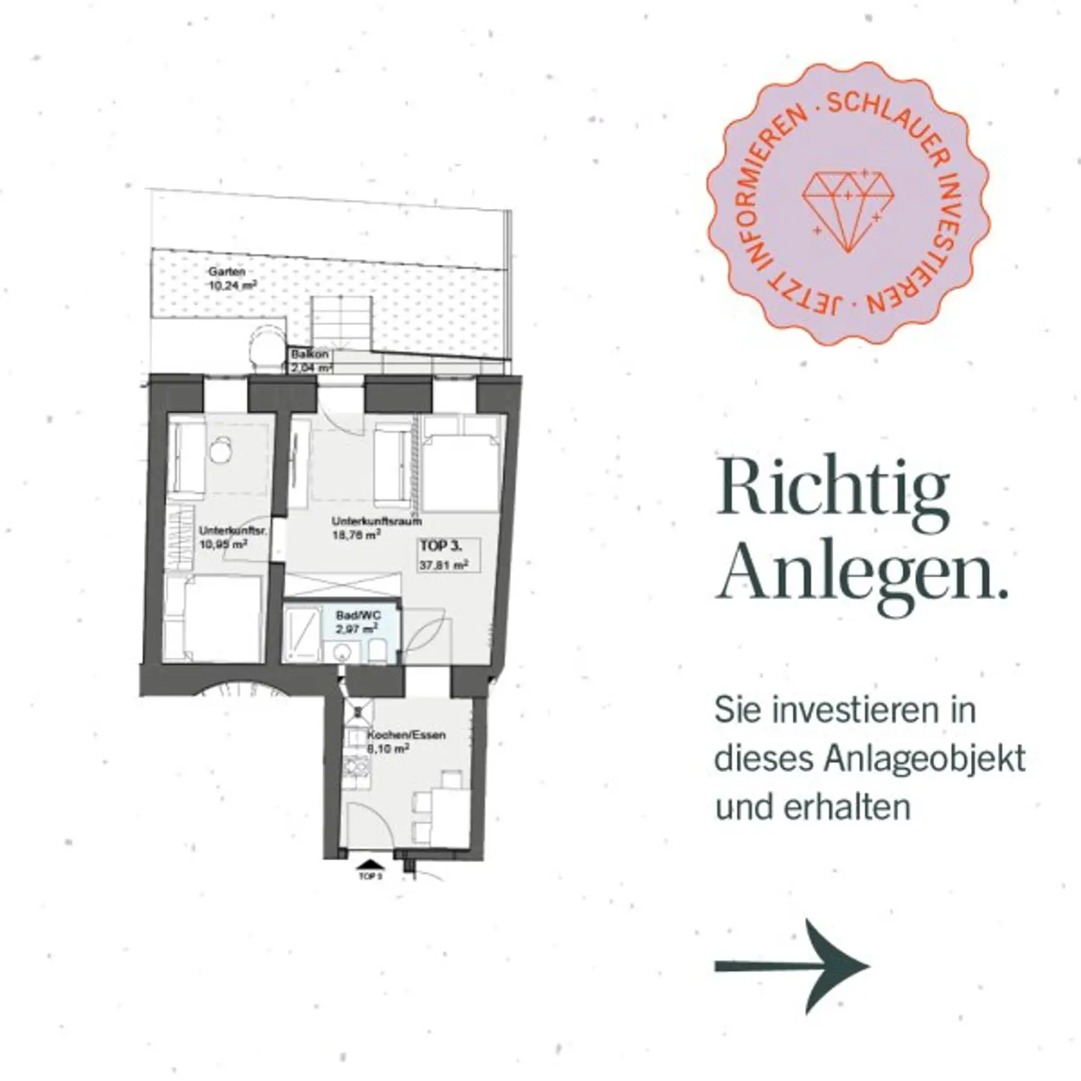 RENDITESTARKES ANLEGEROBJEKT MIT BEHERBERGUNGSWIDMUNG BEI SCHÖNBRUNN