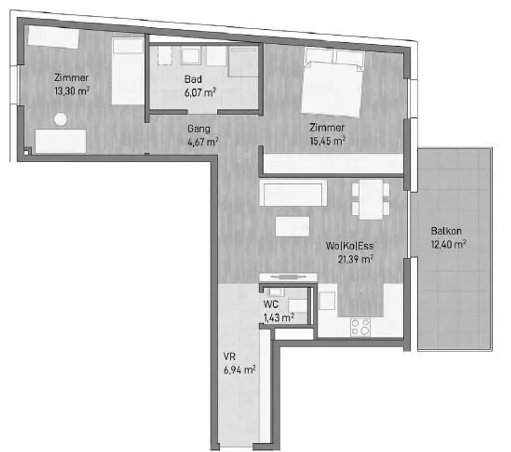 ANLEGER Eggenberg - Vermietung sofort - Schöne Wohnung mit Balkon - Käufer provisionsfrei