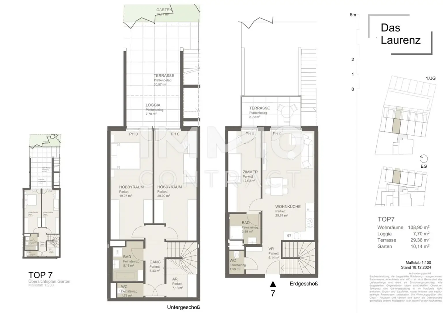 TOWNHOUSE - 4 Zimmer Wohnung  mit Terrasse und Garten U3 Erstbezug