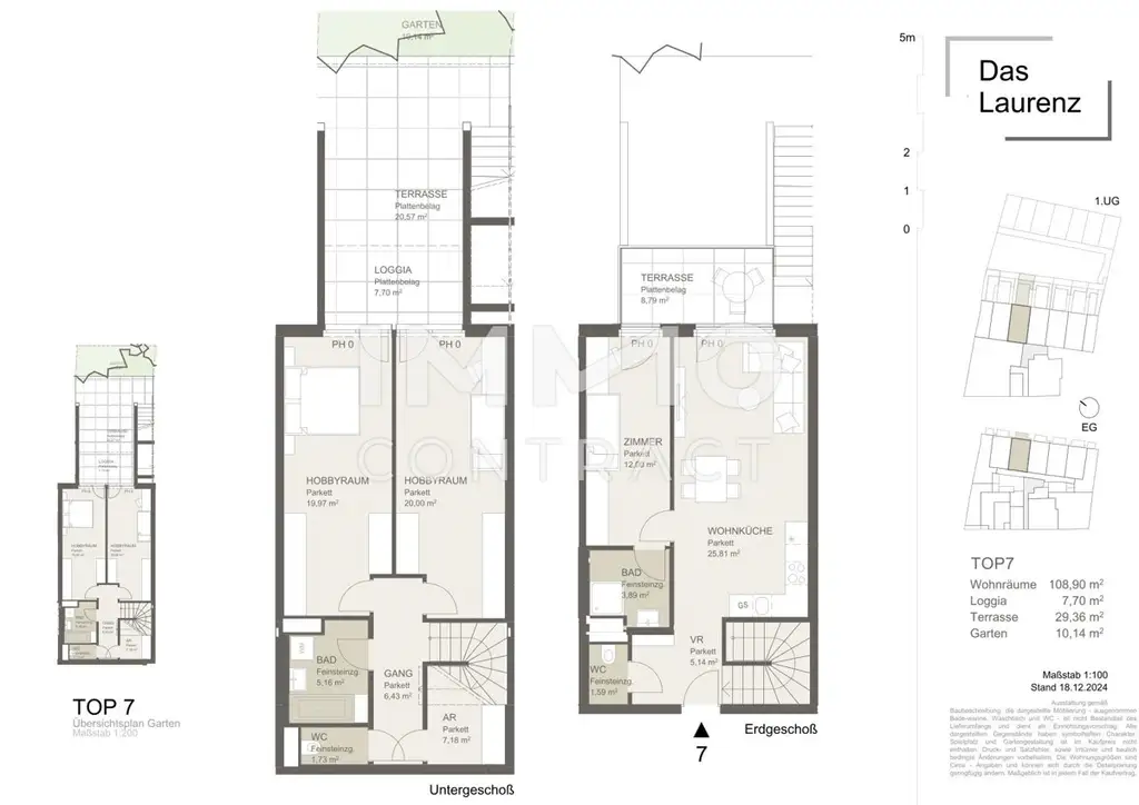 TOWNHOUSE - 4 Zimmer Wohnung  mit Terrasse und Garten U3 Erstbezug