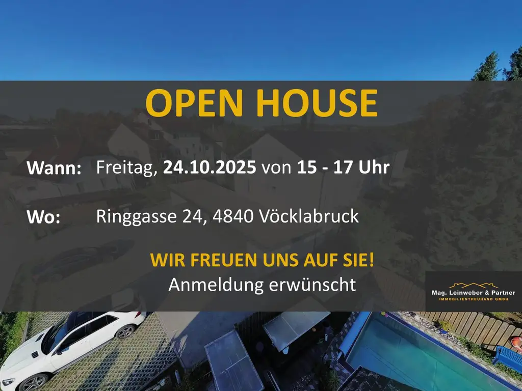 Moderne Reihenhausvilla mit Studio im DG und XXL-Dachterrasse, Carport und KFZ-Abstellplatz in Zentrumsnähe von Vöcklabruck