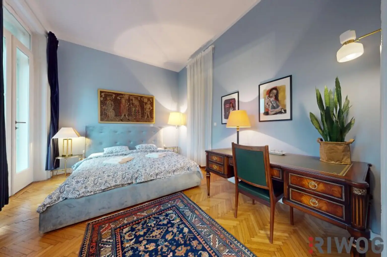 Wohnung mit touristischer Widmung nahe Schloss Schönbrunn | Prunkvolles 4-Zimmer Altbauapartment mit Loggia I 360° Rundgang