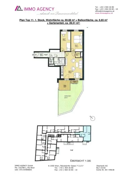 3 Zimmer Neubauwohnung mit Balkon und Garten