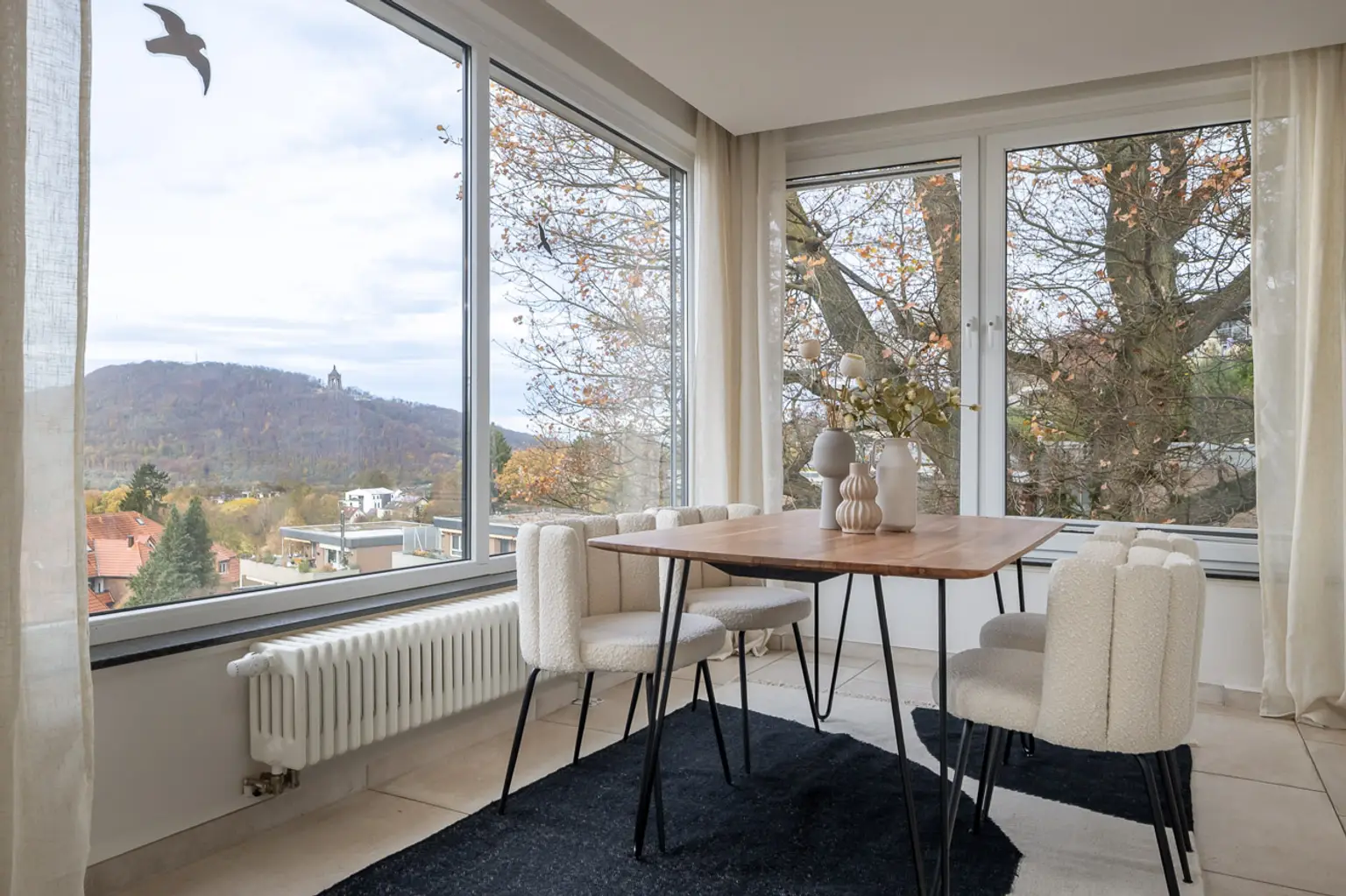 Der Ausblick vom Esstisch