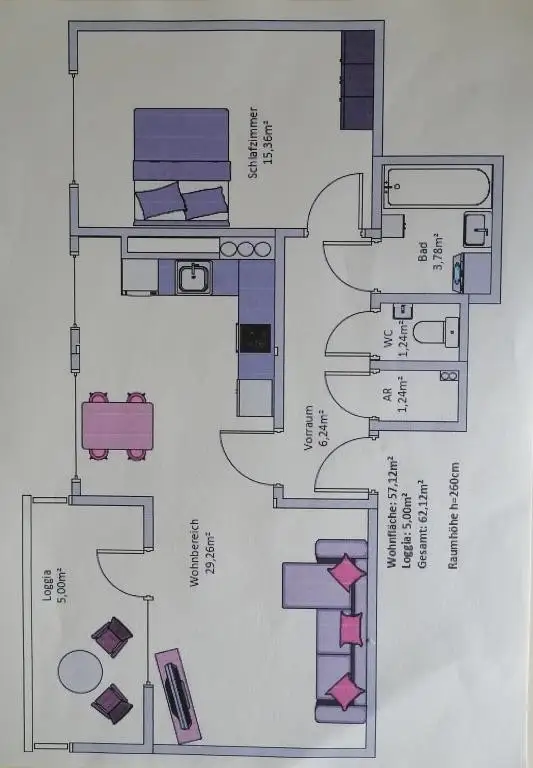 Tolle Wohnung mit Loggia und Parkplatz