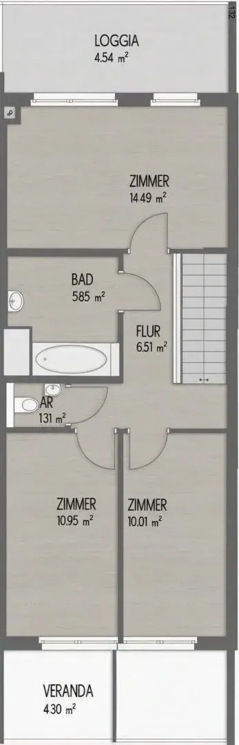 18. Eigentumswohnung 1020 Wien -Grundriss 2. Etage