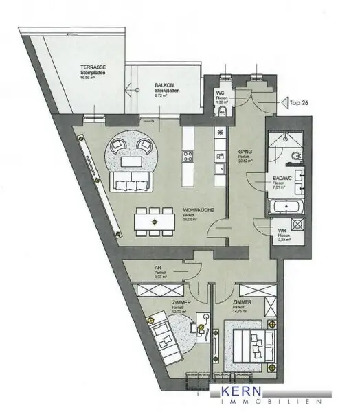 TOP-DACHTERRASSEN-WOHNUNG NÄHE URANIA -- RUHELAGE/FERNBLICK!