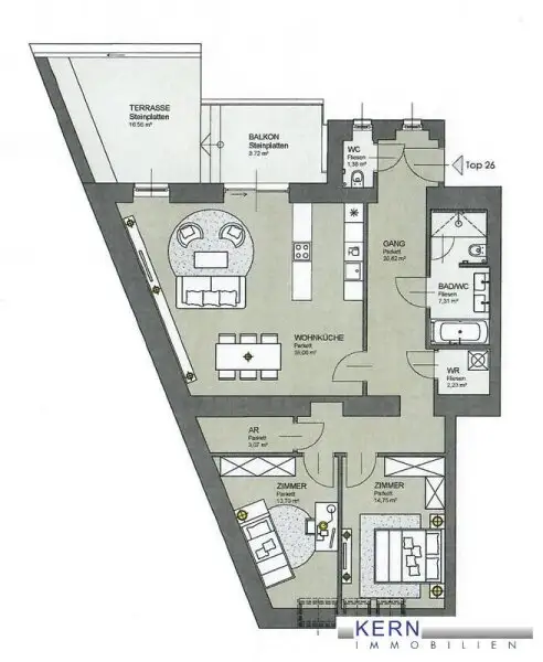 TOP-DACHTERRASSEN-WOHNUNG NÄHE URANIA -- RUHELAGE/FERNBLICK!