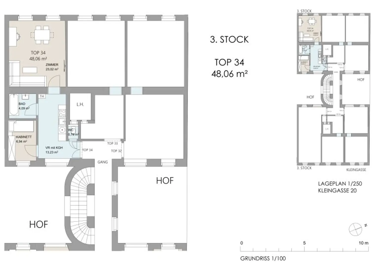 1,5-Zimmer Wohnung im beliebten 3. Bezirk zu vermieten!