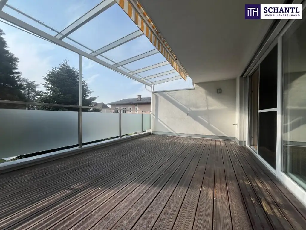Traumhafte, lichtdurchflutete 3-Zimmer-Wohnung mit gigantischer Terrasse und Blick ins Grüne!