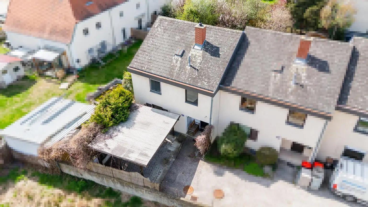 Reihenhaus Straßenansicht