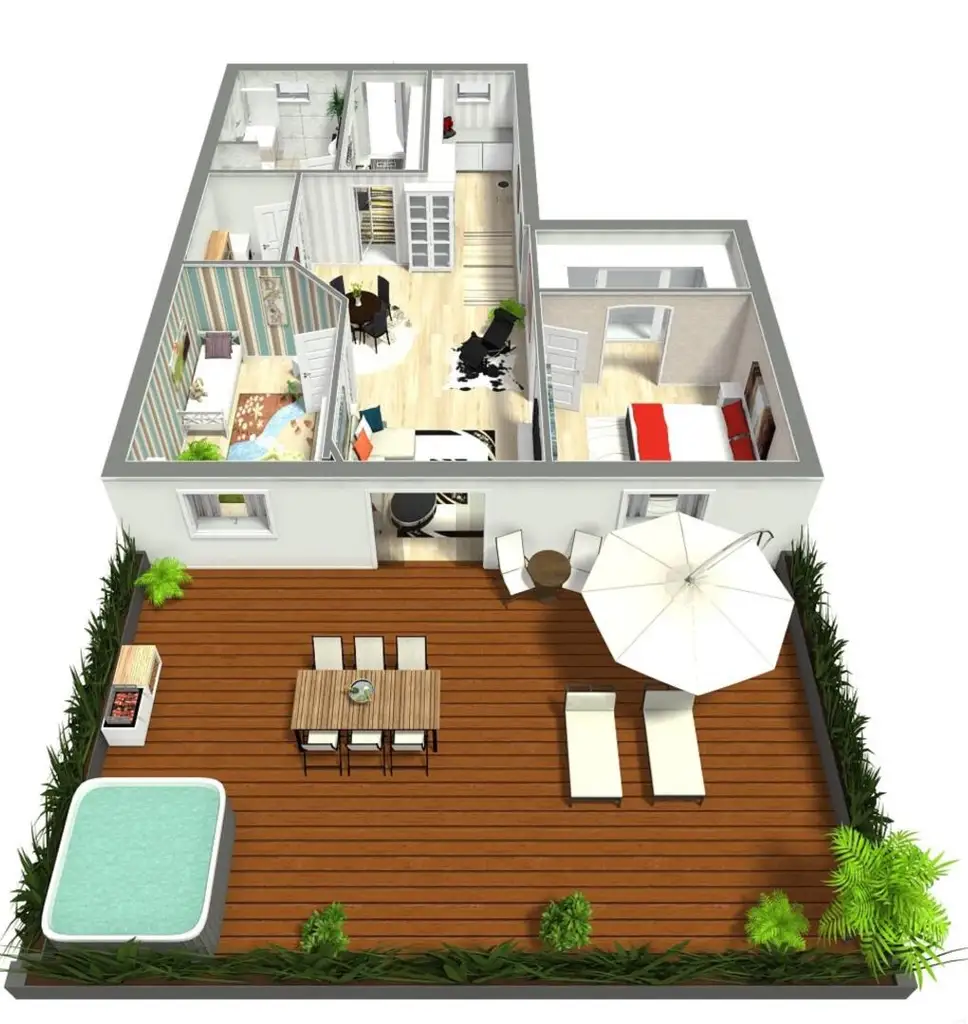 Bester Outdoor- und Wohlfühl Faktor auf der über 40m² großen, tw. überdachten Sonnen Terrasse