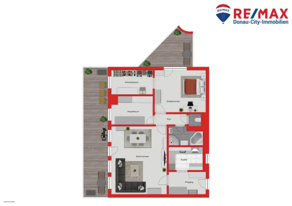 "Moderne Dachgeschosswohnung mit großer Terrasse & Garagenstellplatz"