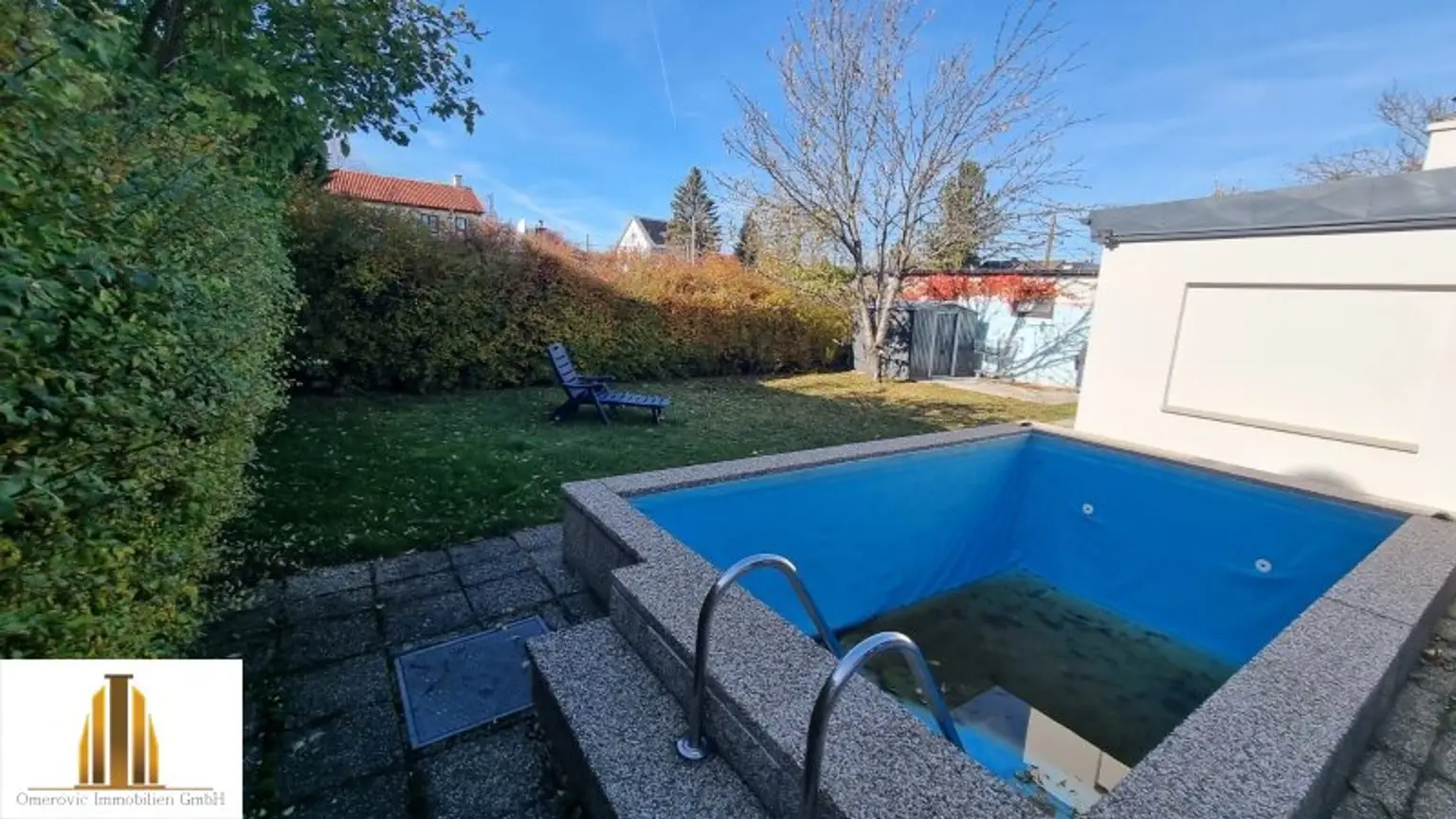 Wohnen wie im Urlaub Haus mit 2 Zimmer, Pool und ca 300m2 Garten
