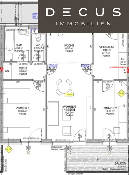 | TOLLE 3-ZIMMER-WOHNUNG | ULMENHOF | BALKON