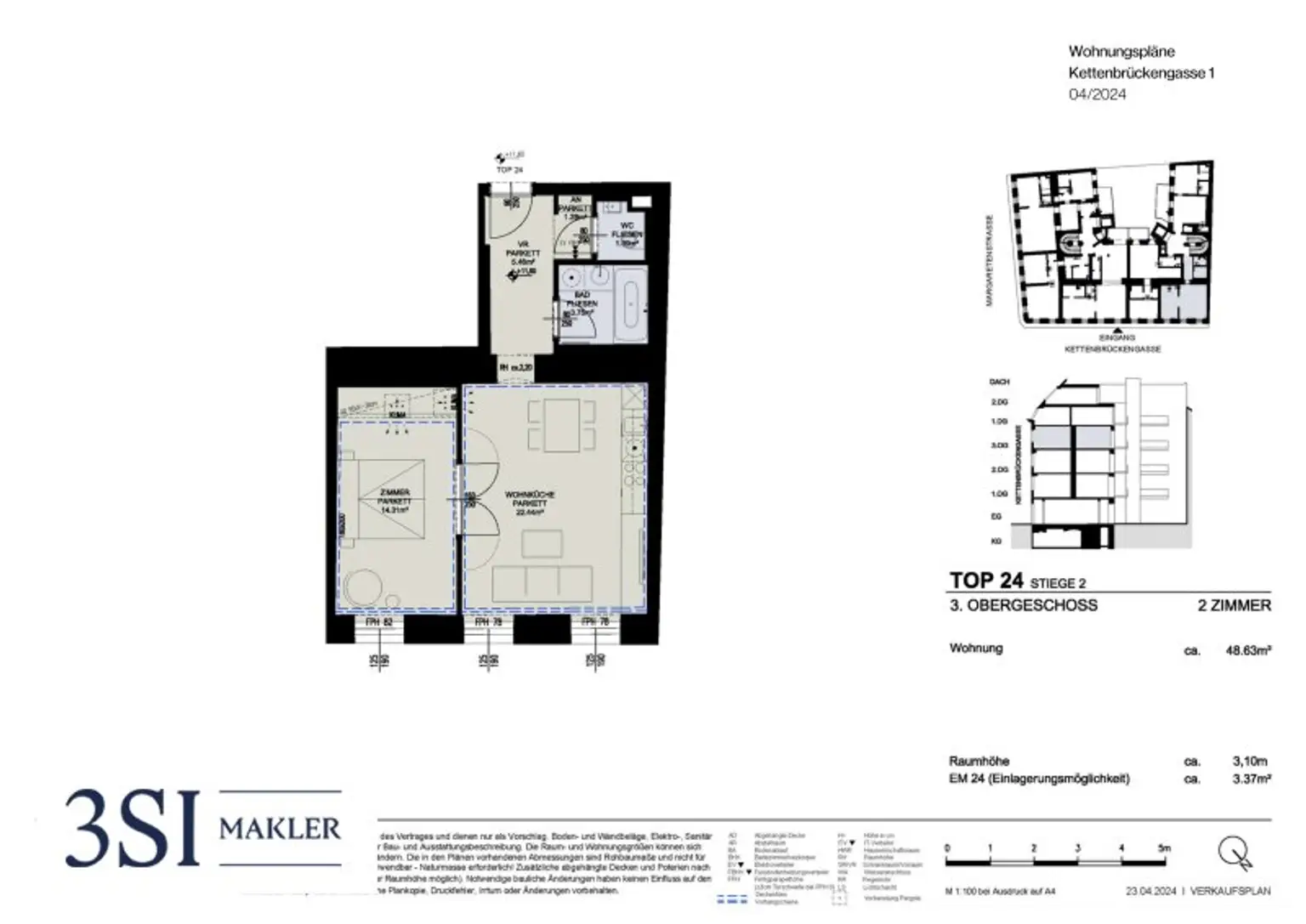 Perfekt geschnittene 2-Zimmer-Wohnung – modern, hell und nachhaltig