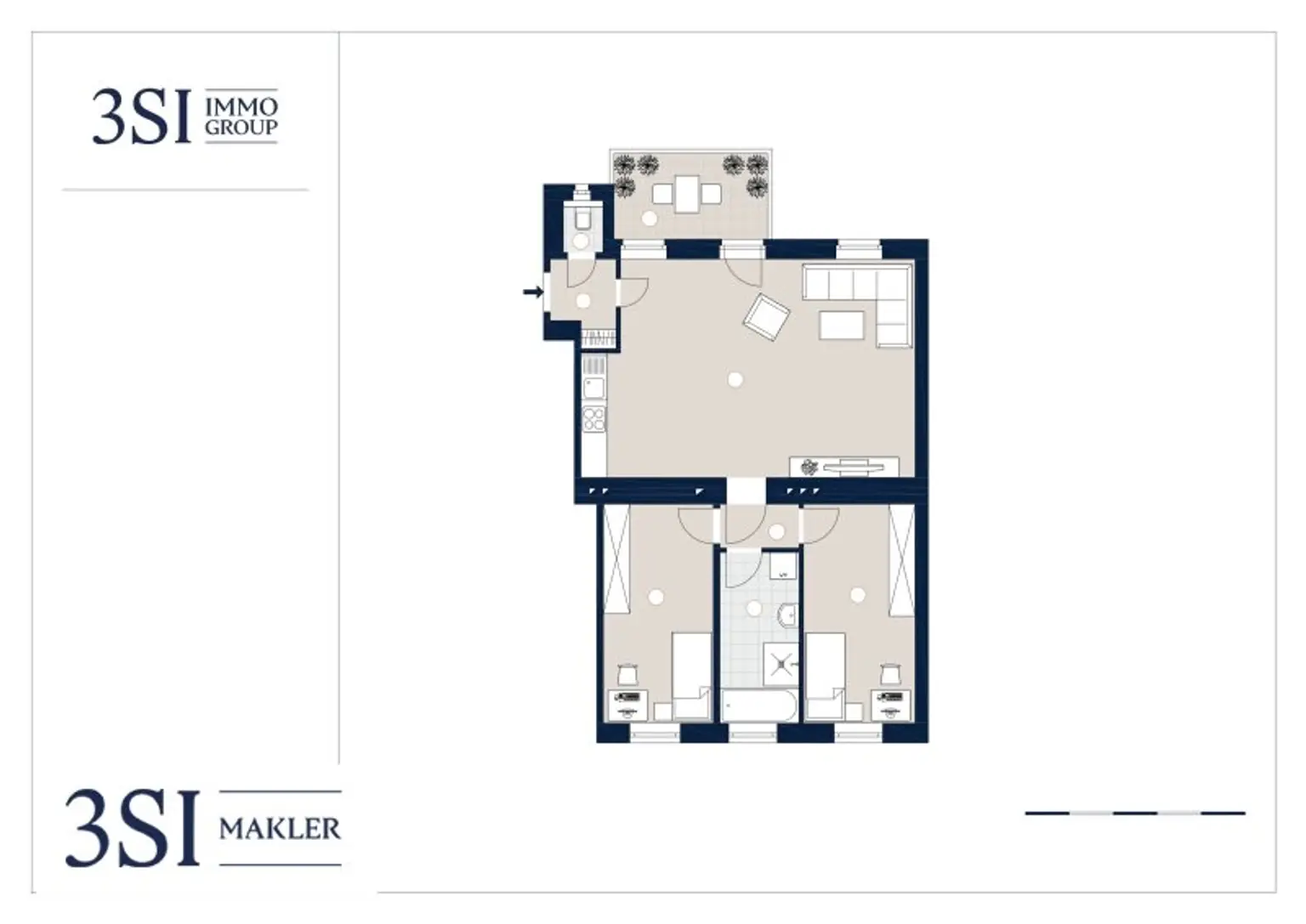 Altbau trifft Design – Traumhafte 3-Zimmer-Wohnung frisch saniert mit hofseitigem Balkon