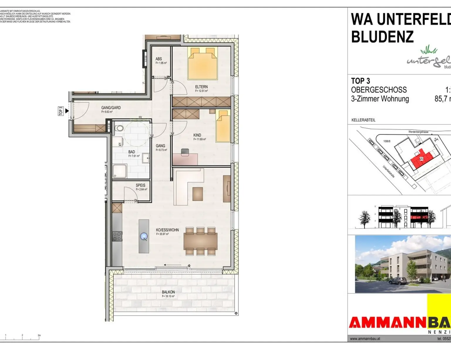 WA Unterfeld TOP 3 großzügige Terrassenwohnung