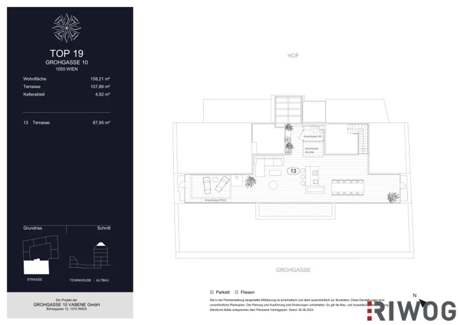 GROHGASSE 10 | luxuriöses Penthouse in Bestlage | zwei Terrassen auf Wohnebene plus 87m² Dachterrasse