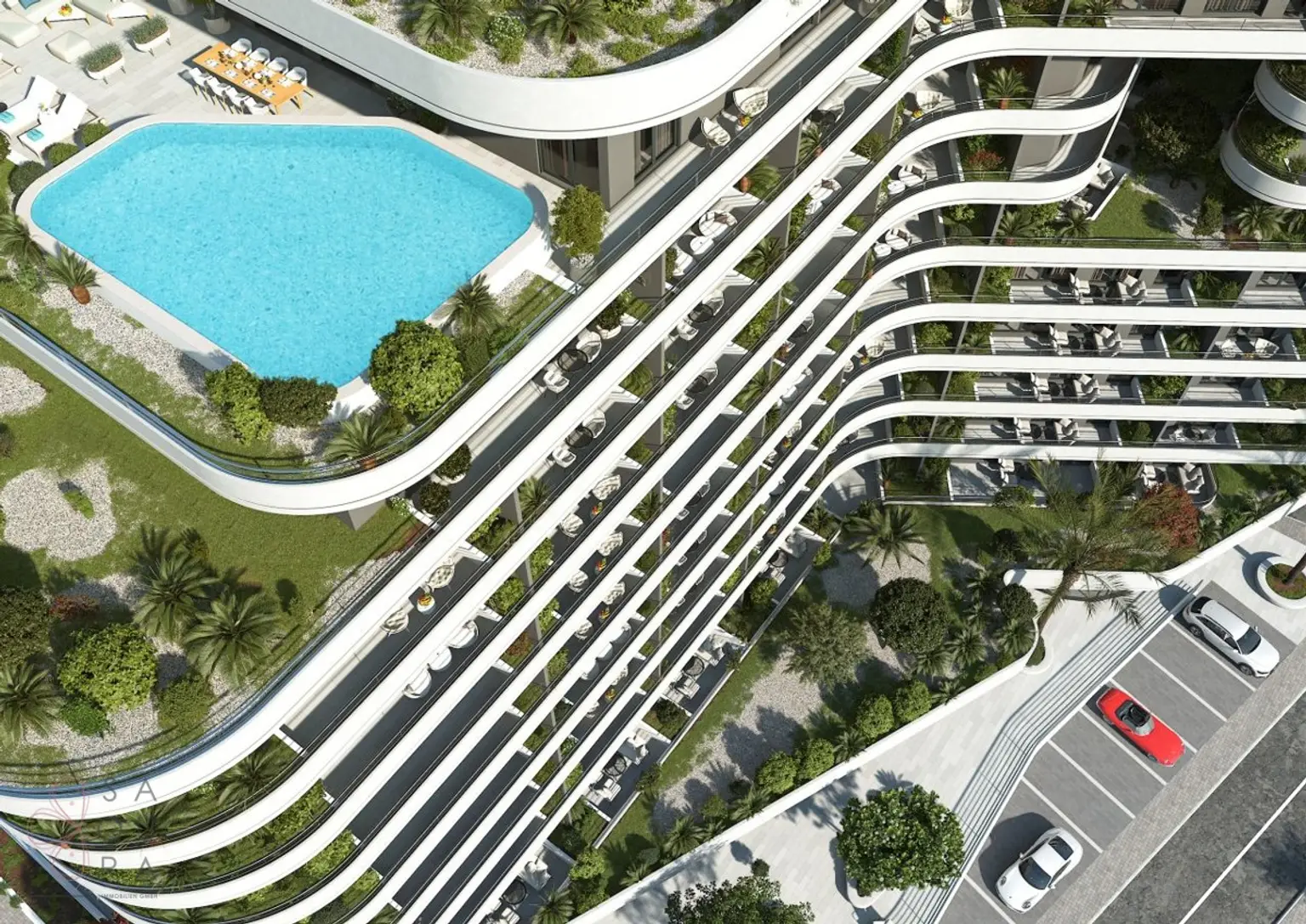 LUXURIÖSER DUPLEX MIT MEERBLICK IN ZAHA PLACE – BAR, MONTENEGRO