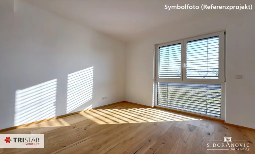 NEU • FAMILIENTRAUM • 4 HÄUSER • GARTEN • TERRASSE • PKW-STELLPLÄTZE • NÄHE LOBAU • LUFTWÄRMEPUMPE • 1220 WIEN