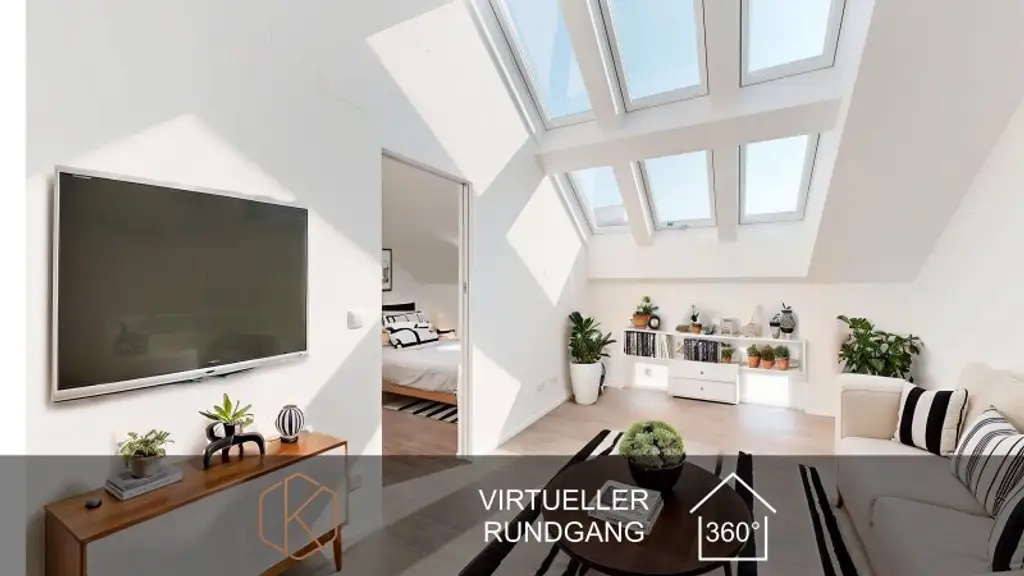Moderne 2-Zimmer Dachgeschosswohnung | Terrasse | Klimaanlage | Nähe Café Hummel | Erstbezug