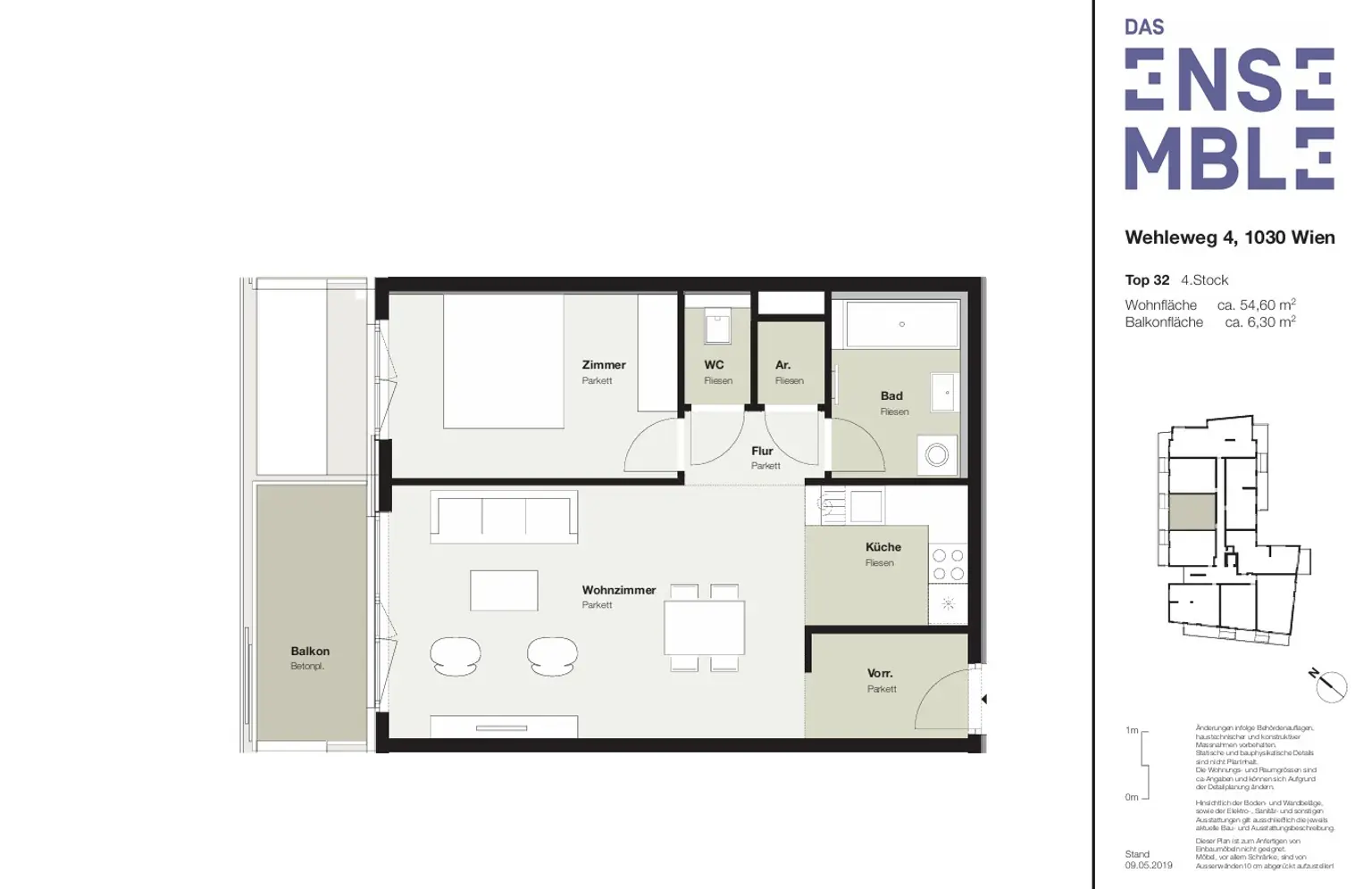 Sonnige 2-Zimmer-Wohnung mit Balkon