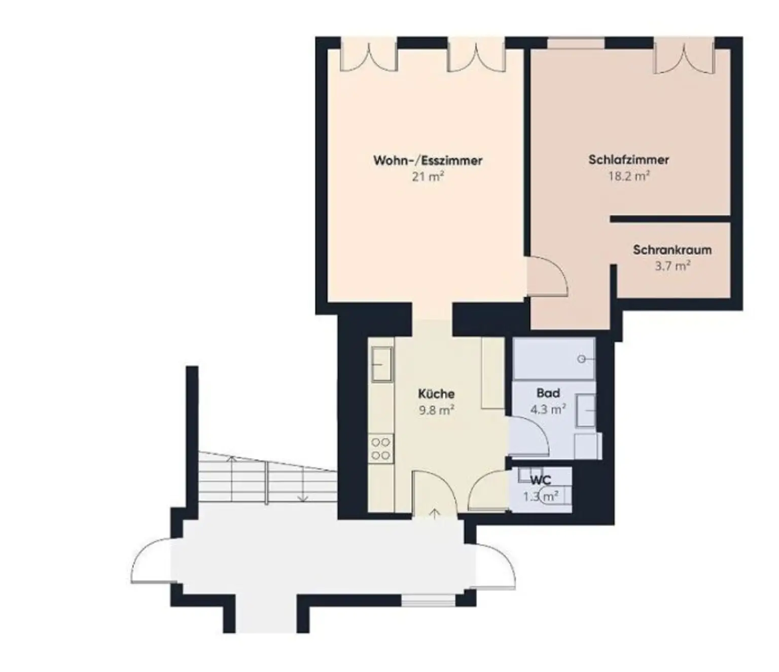 Zeitlose Eleganz im Stilaltbau - hochwertig sanierte 2 Zimmer-Wohnung in Hofruhelage