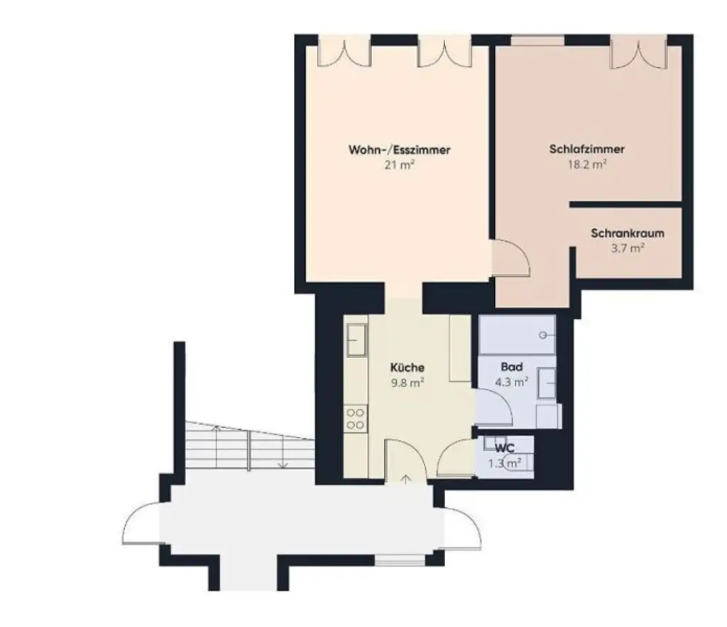 Zeitlose Eleganz im Stilaltbau - hochwertig sanierte 2 Zimmer-Wohnung in Hofruhelage