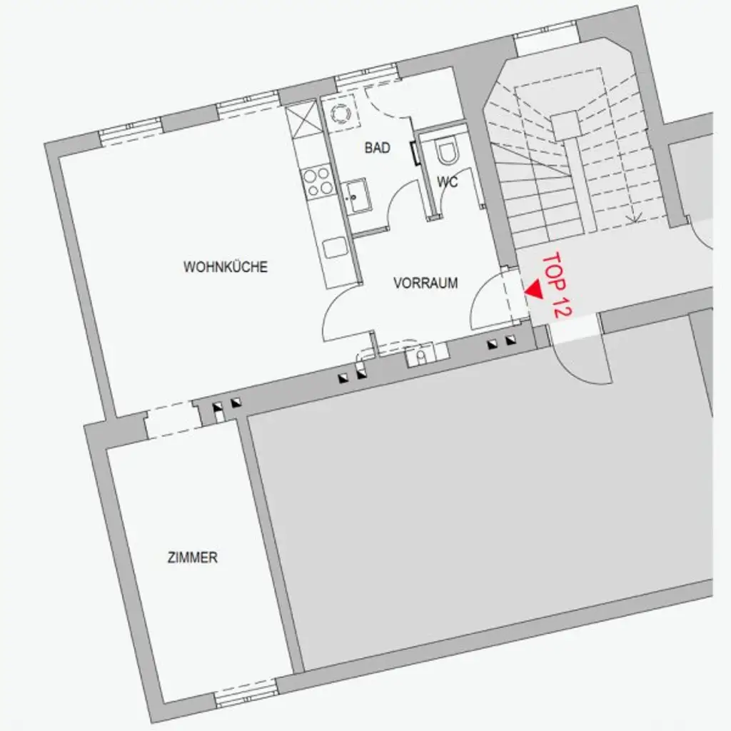 Helle 2-Zimmerwohnung im 23.Wiener Gemeindebezirk zu vermieten | OHNE Lift; 2.OG