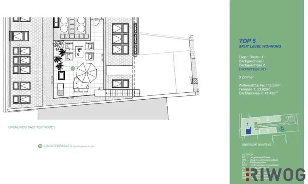 Imposante und sehr helle Dachgeschosswohnung mit 2 Terrassen und hochwertiger Ausstattung in ehemlaigen Fuhrwerkhaus