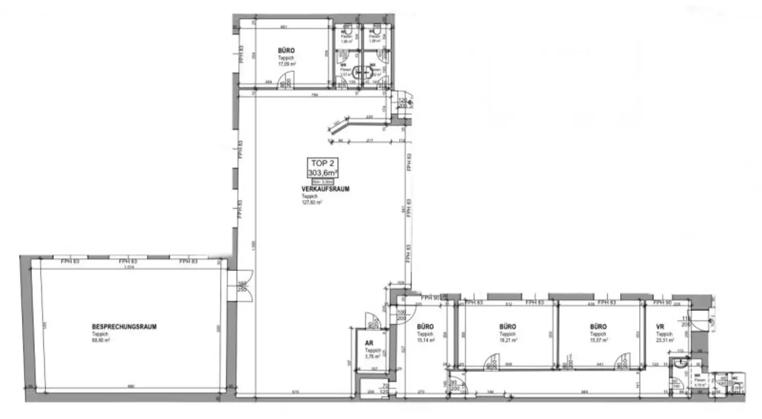 Repräsentative Büro mit Stellplatz- oder Praxisfläche in 1040 Wien