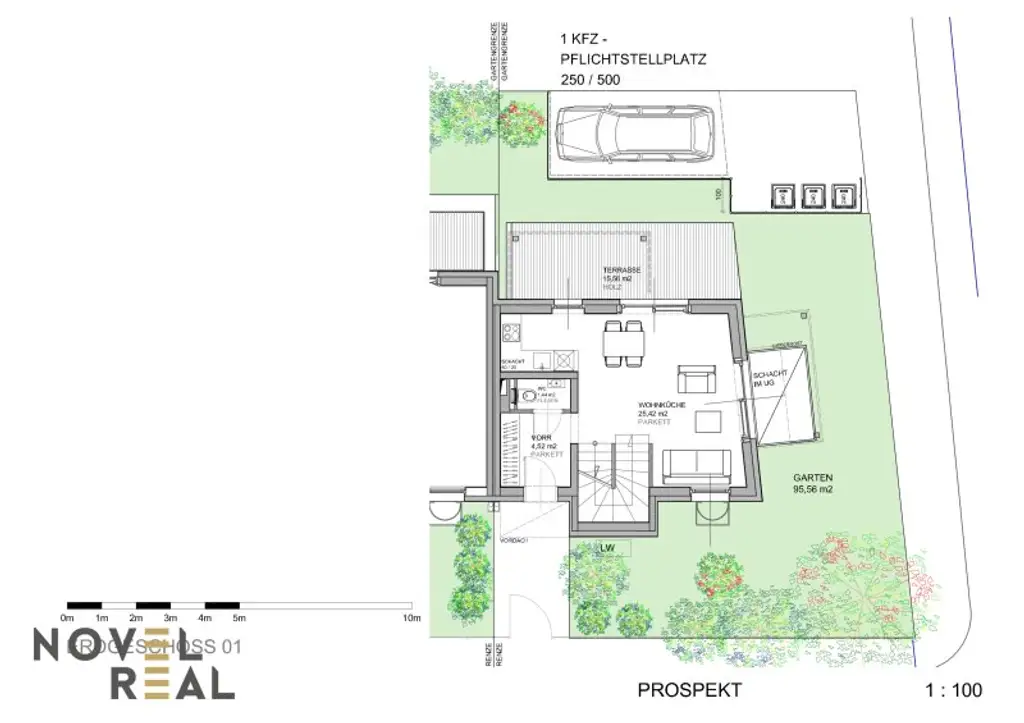 SCHLÜSSELFERTIGES ECKREIHENHAUS - 136 m² - ZIEGELMASSIV - AUF EIGENGRUND - UNVERBAUTER FERNBLICK
