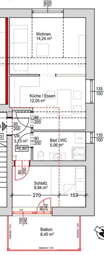 Modern sanierte Dachgeschosswohnung mit hochwertiger Klimaanlage