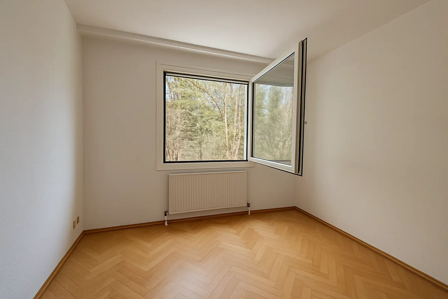 Schlafzimmer, Blick ins Grüne