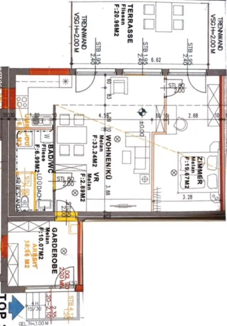 Plan 73 m2