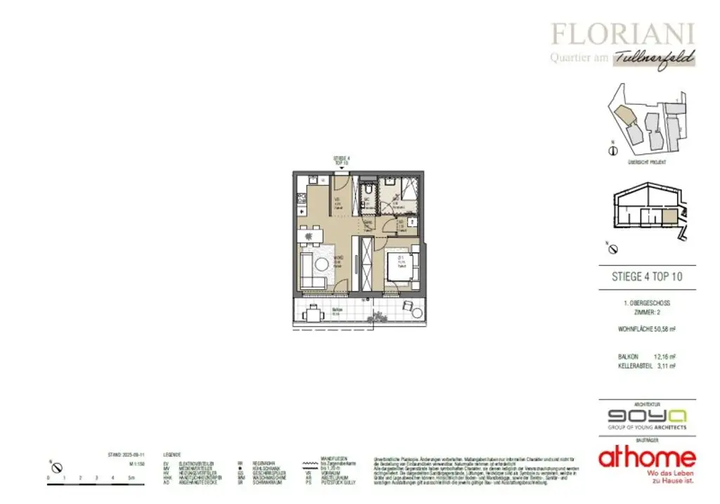 FLORIANI – Quartier am Tullnerfeld - Sonnige 2 Zimmer mit großem Balkon - Durchdachte Ausstattung für ihr Wohlbefinden - Bahnhof Tullnerfeld in der Nähe
