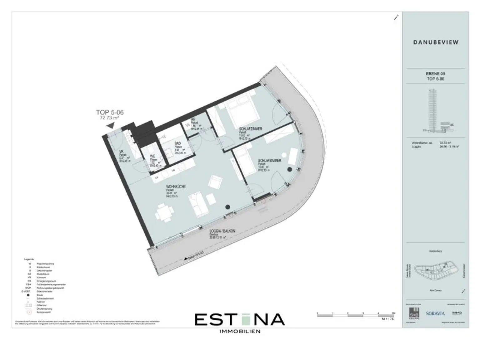 Moderne 3-Zimmer-Wohnung mit Balkon in 1220 Wien - Ihr Erstbezug wartet!