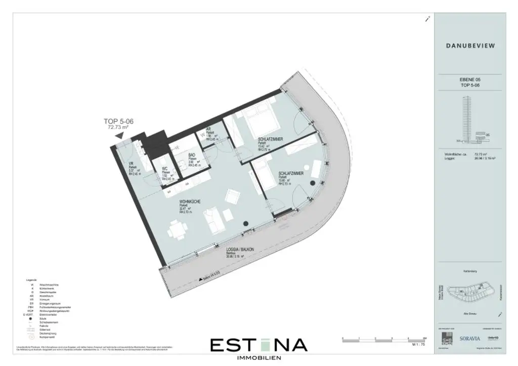 Moderne 3-Zimmer-Wohnung mit Balkon in 1220 Wien - Ihr Erstbezug wartet!