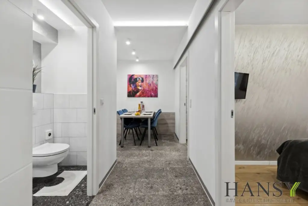 Vollmöblierte 3-Zimmer-Wohnung mit Loggia & zwei getrennt begehbaren Schlafzimmern! (WG-tauglich) 5 Gehminuten zur Mariahilfer-Straße