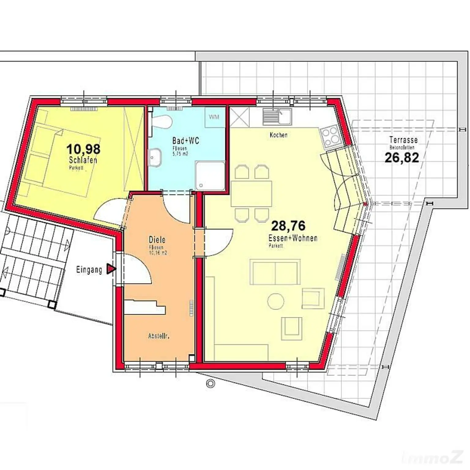 Provisionsfrei: Penthousewohnung mit Terrasse  in sonniger Grünruhelage