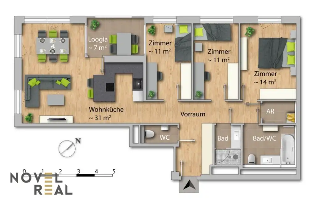 TEILMÖBLIERT MIT LOGGIA - POOL/SAUNA/FITNESS - VIENNA 22 MIT FERNBLICK