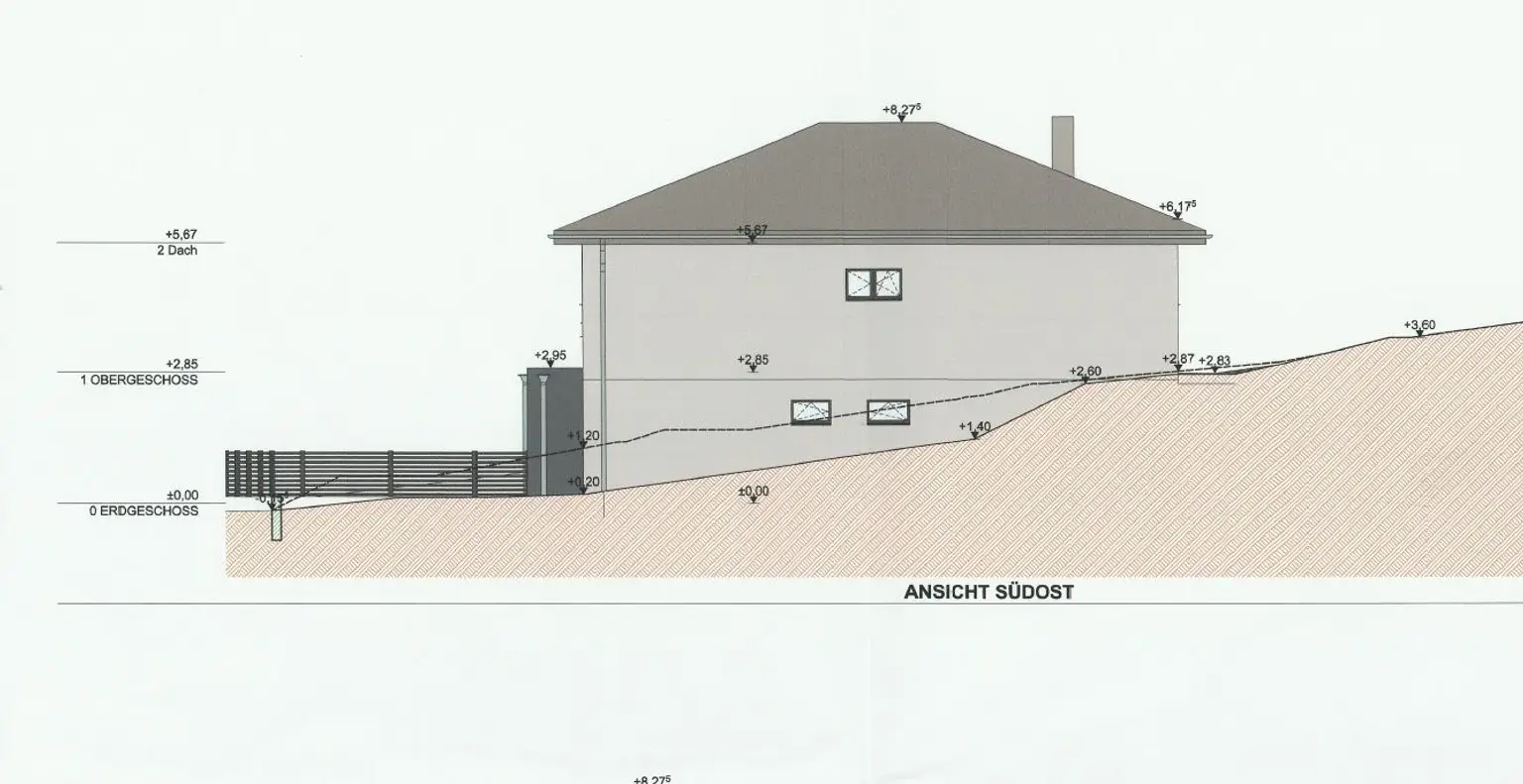 Plan Ansicht Südost