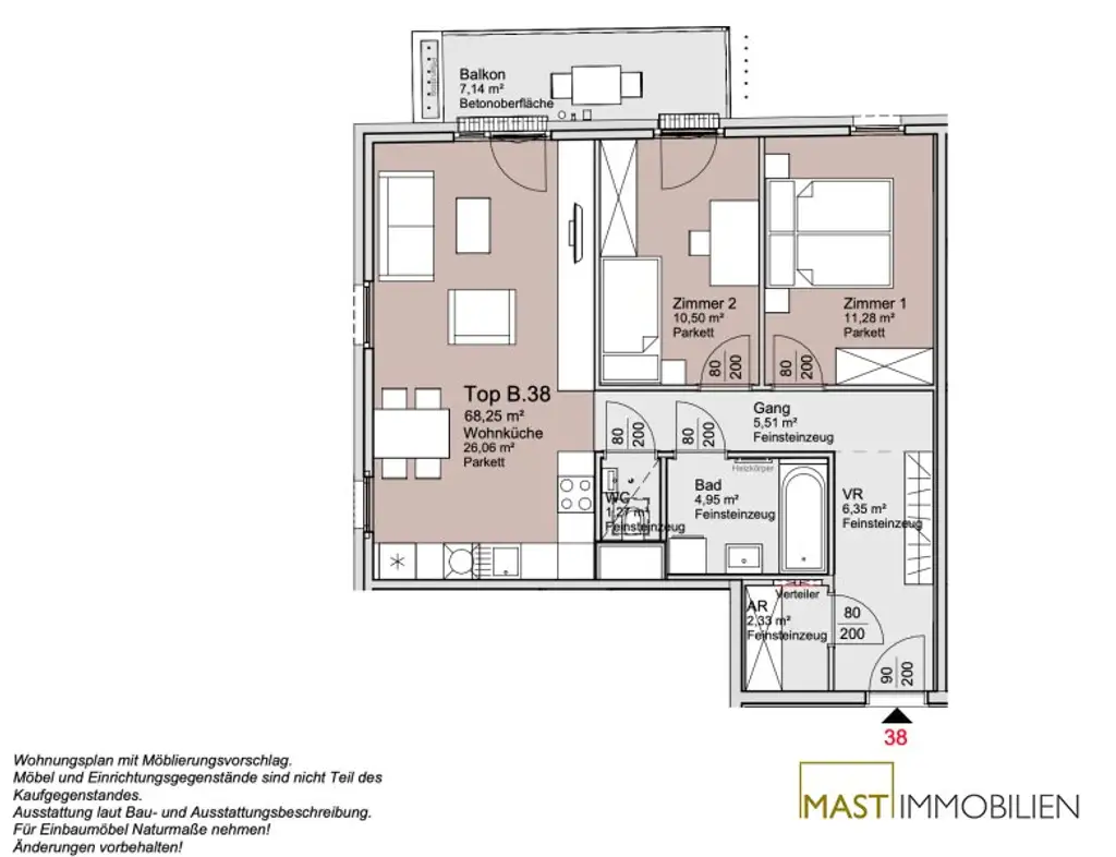 *Ende 2026* Provisionsfreie 3-Zimmer Wohnung im 5. Stock!