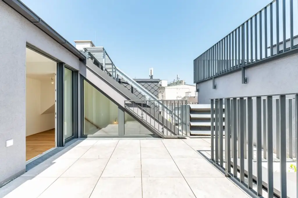 Erstbezug! Großartige 3-Zimmer-Maisonette mit Dachterrasse nahe Rochusmarkt zu vermieten!