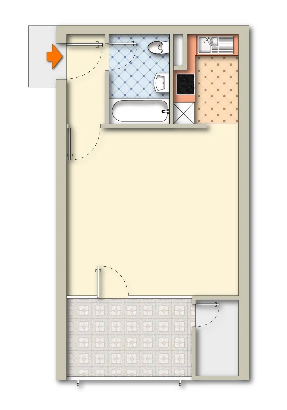 Grundriss unmöbliert