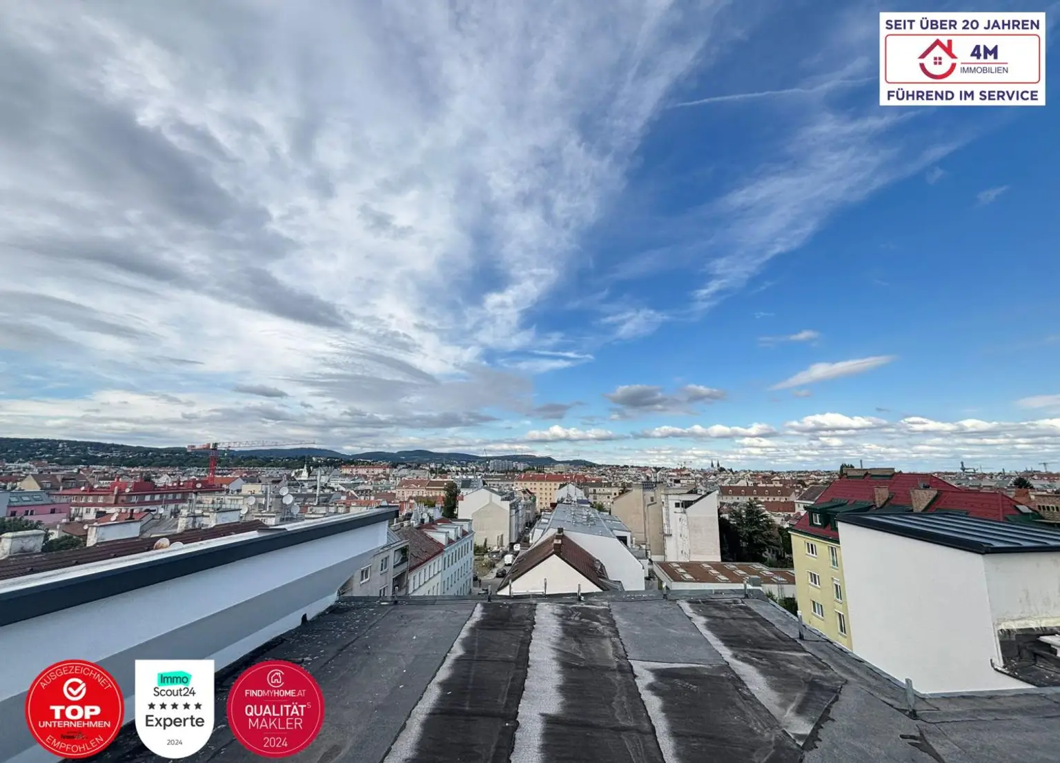 Eigenes exklusives Penthouse mit eigenem Liftzugang und privater 60m² 360° Dachterrasse - in 1170 Wien – Ihr neues Zuhause!
